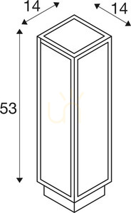 Outdoor Post Light SLV QUADRULO Anthracite 53 cm LED 7W 3000K IP55 1005442 small 5
