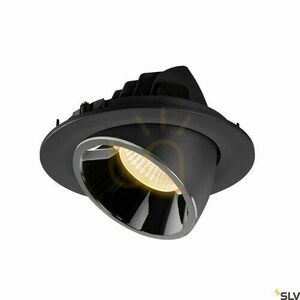 Recessed downlight SLV NUMINOS GIMBLE L black/chrome 2700K 25.4W 1005980 small 2