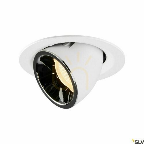 Check Recessed downlight SLV NUMINOS GIMBLE M white/chrome 17.5W 2700K 1005935