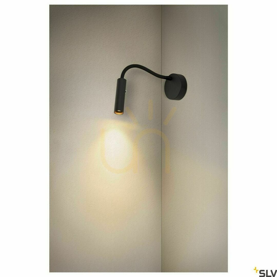 Check Wall Light SLV KARPO GOOSE Black LED 5.8W 3000K 1006162 Wall Light SLV KARPO GOOSE Black LED 5.8W 3000K 1006162
