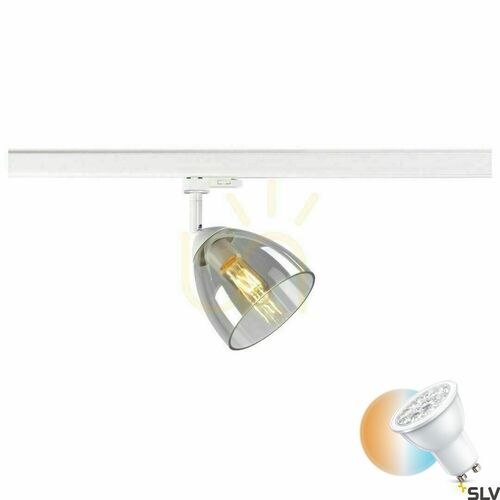 Check Track Light SLV PARA CONE GL GU10 White 3-Circuit 25W 1006158