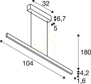Pendant Light SLV ONE Linear White 24W 2700/3000K 1006186 3 Pendant Light SLV ONE Linear White 24W 2700/3000K 1006186 small 3