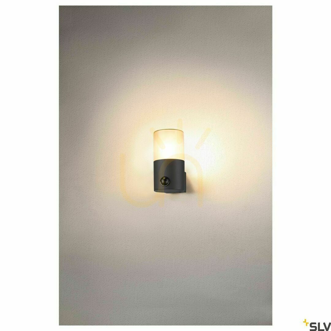 Show Outdoor Wall Light SLV GRAFIT Sensor Anthracite E27 IP44 1006179 Outdoor Wall Light SLV GRAFIT Sensor Anthracite E27 IP44 1006179
