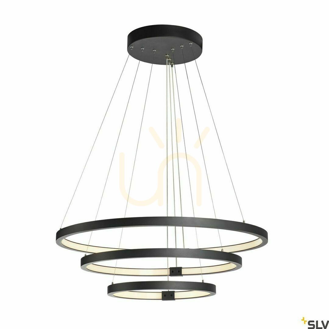 View Pendant Light SLV ONE TRIPLE DALI Black 64W 80 cm 1002913 Pendant Light SLV ONE TRIPLE DALI Black 64W 80 cm 1002913