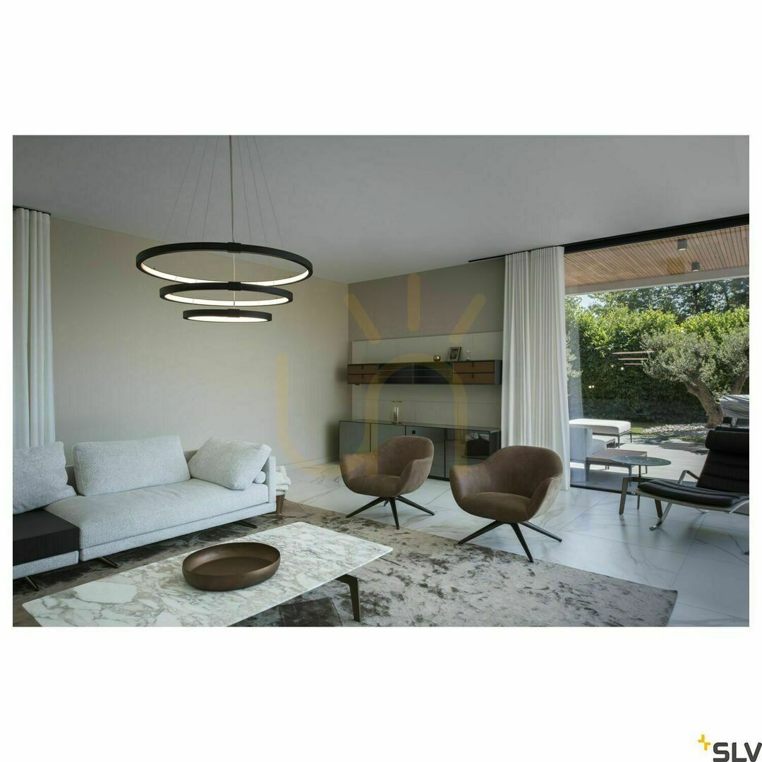 Display Pendant Light SLV ONE TRIPLE DALI Black 64W 80 cm 1002913 Pendant Light SLV ONE TRIPLE DALI Black 64W 80 cm 1002913
