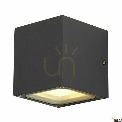 Check Outdoor Wall Light SLV SITRA CUBE Anthracite Up/Down IP44 232535