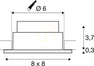 Recessed Downlight SLV PATTA-I White 7.3W Dim to Warm IP65 1002102 small 6