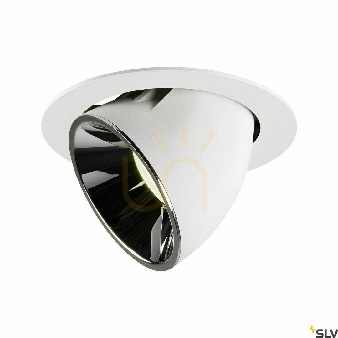 Recessed luminaire SLV NUMINOS GIMBLE XL 37.4W 4000K White/Chrome 1006082