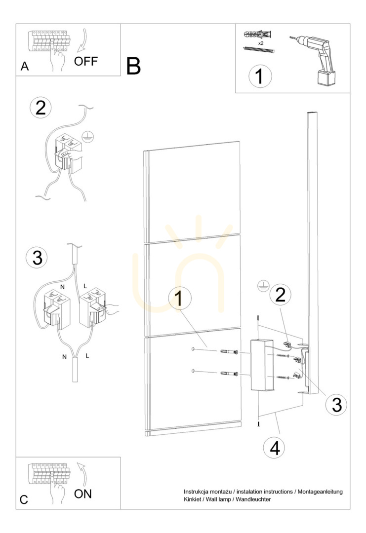 Check Wall lamp LAHTI M golden 3000K Thoro Wall lamp LAHTI M golden 3000K Thoro