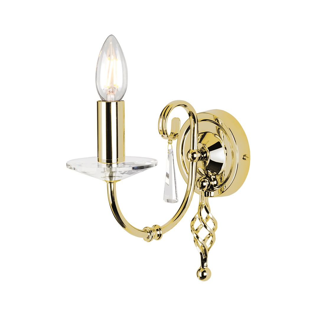 Aegean 1 Light Wall Light - Polished Brass Elstead