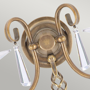 Aegean 2 Light Wall Light - Aged Brass Elstead small 3