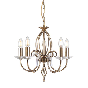 Aegean 5 Light Chandelier - Aged Brass  Elstead small 0