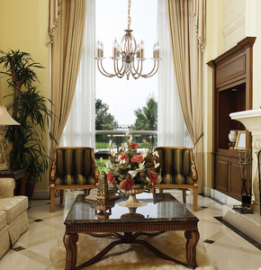 Aegean 8 Light Chandelier - Aged Brass  Elstead small 1