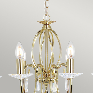 Aegean 8 Light Chandelier - Polished Brass Elstead small 1