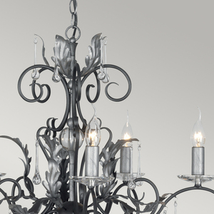 Amarilli 15 Light Chandelier - Black/Silver Elstead small 1