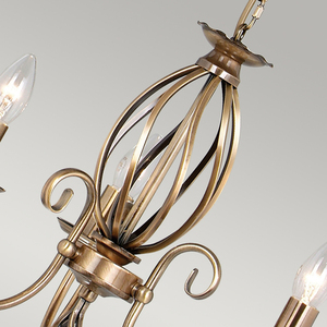 Artisan 3 Light Chandelier - Aged Brass Elstead small 2