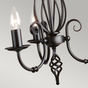 Artisan 3 Light Chandelier - Black Elstead small 2
