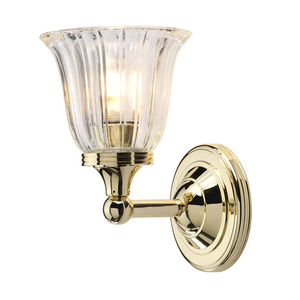 Austen 1 Light Wall Light - Polished Brass Elstead small 0