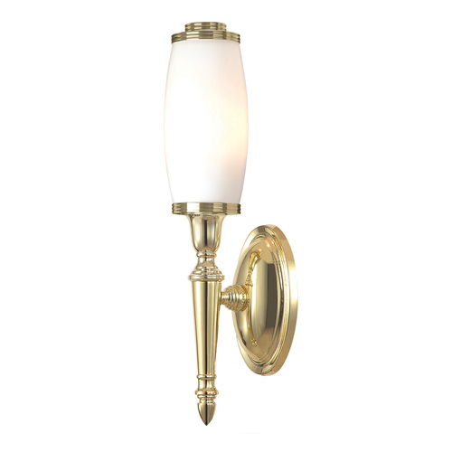 Check Dryden 1 Light Wall Light - Polished Brass Elstead