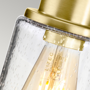 Morvah 1 Light Wall Light - Brushed Brass Elstead small 4