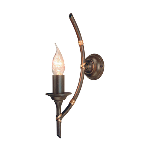 Check Bamboo 1 Light Wall Light  Elstead
