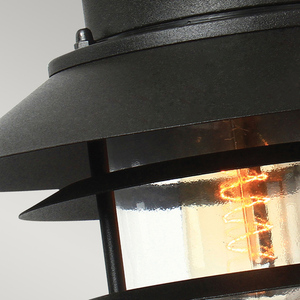 Copenhagen 1 Light Wall Lantern - Black Elstead small 2