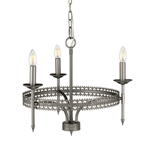 Crown 3 Light Chandelier Elstead small 0