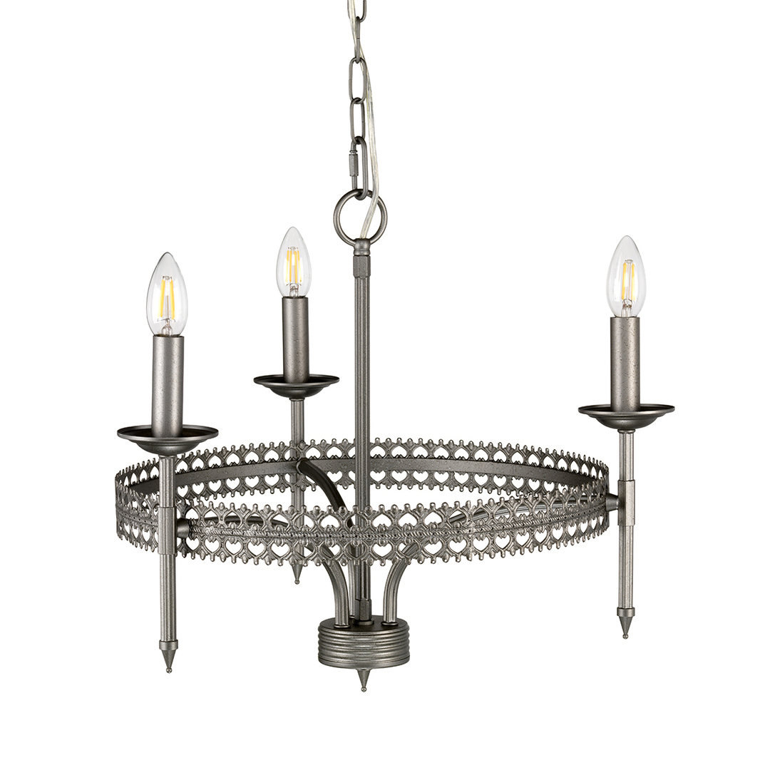 Crown 3 Light Chandelier Elstead