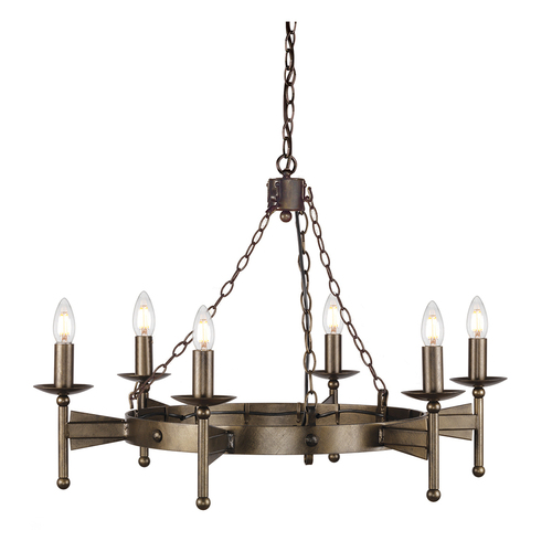 Check Cromwell 6 Light Chandelier Elstead