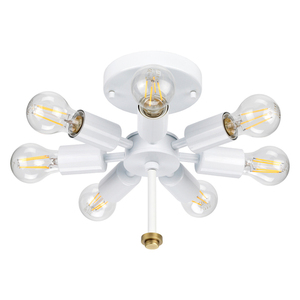 Fletcher 34" Pendant with Aged Brass Finial Elstead small 2