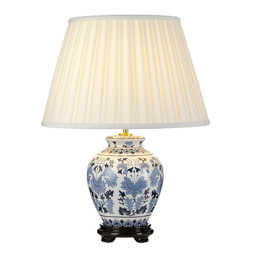 Check Linyi 1 Light Table Lamp with Tall Empire Shade Elstead