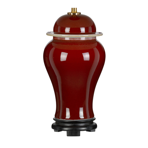 Check Oxblood Temple Jar 1 Light Table Lamp - Base Only Elstead