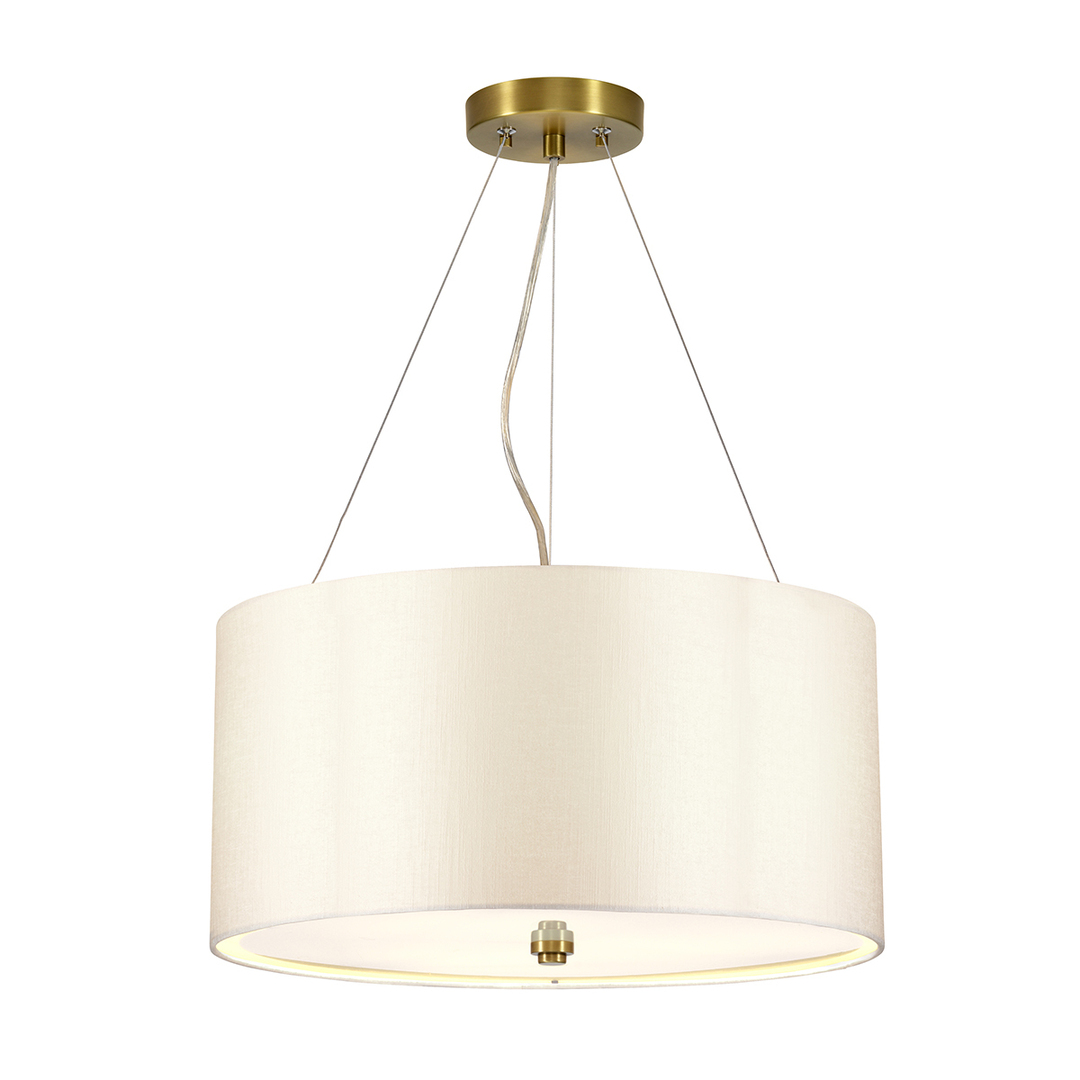 Pearce 18" Pendelleuchte mit Aged Brass Ceiling Pan Elstead