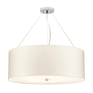 Pearce 26" Pendant Lamp with polished chrome ceiling pan Elstead small 0