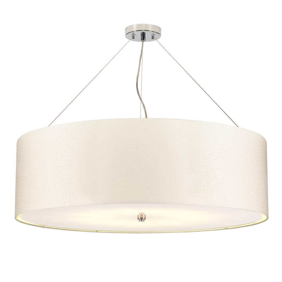 Pearce 34" Pendelleuchte mit poliertem Chrom Deckenschale Elstead