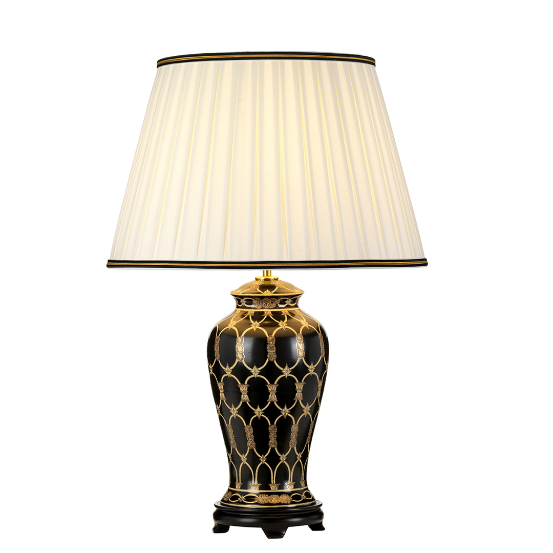 Taipei 1 Light Table Lamp With Tall Empire Shade Elstead