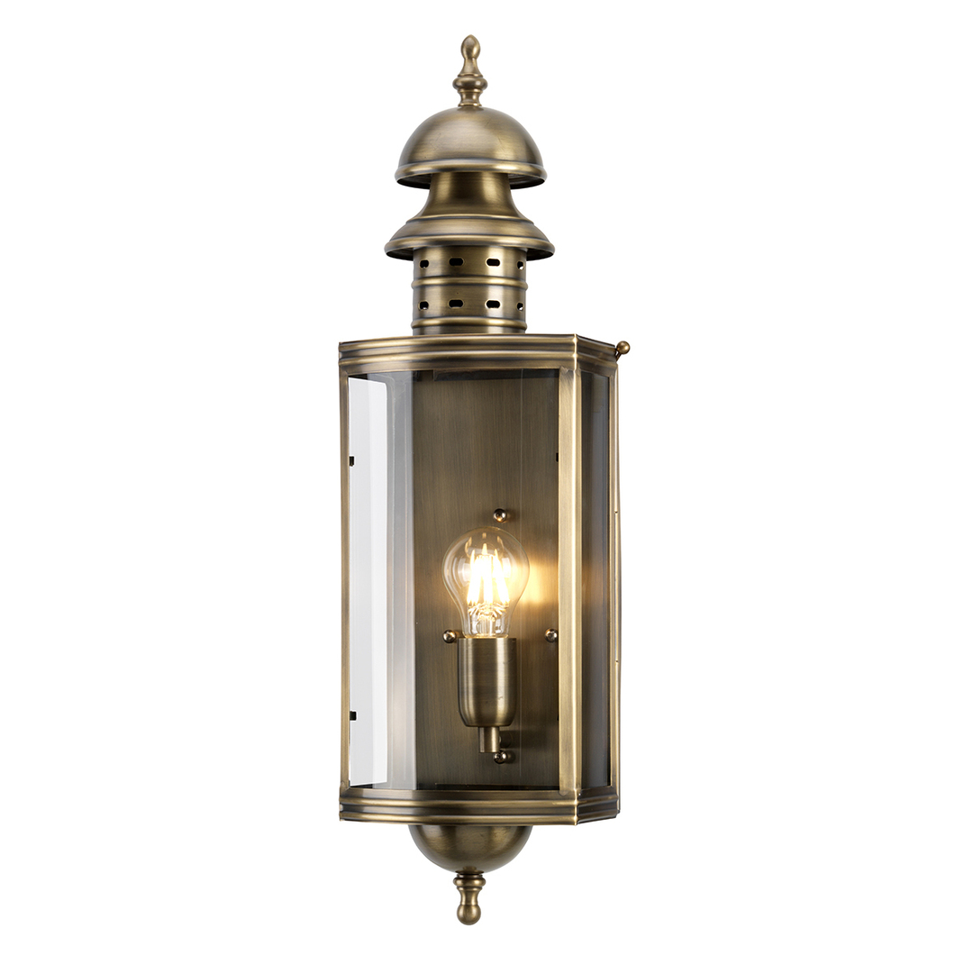 Downing Street Wall Lantern - Brass Elstead