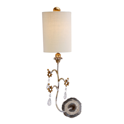 Check Tivoli 1 Light Wall Light - Silver & Cream Patina Elstead