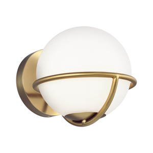 Apollo 1 Light Wall Light - Burnished Brass Elstead small 0
