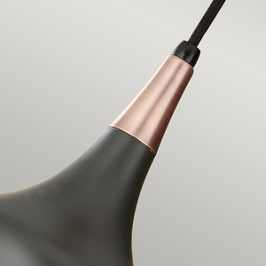 Beso 1 Light Mini Pendant Lamp - Dark Brown Elstead small 2