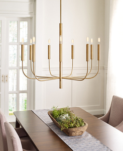 Brianna 9 Light Chandelier - Burnished Brass Elstead small 1