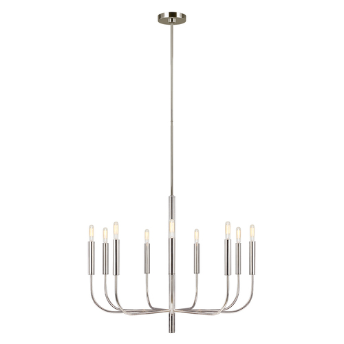 Check Brianna 9 Light Chandelier - Polished Nickel Elstead