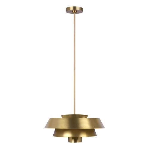 Check Brisbin 1 Pendant Lamp - polished brass Elstead