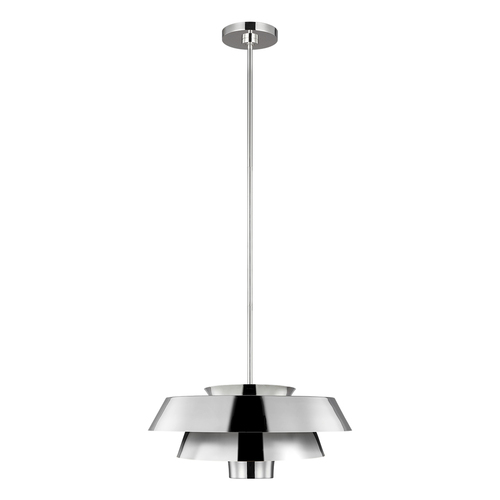 Check Brisbin 1 Light Pendant - Polished Nickel Elstead