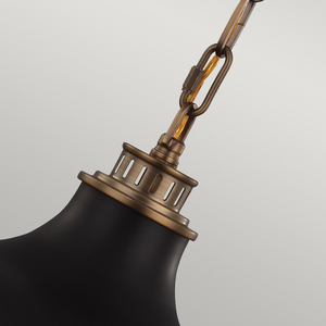 Cadence 2 Light Pendant - Dark Antique Brass/Matte Black Elstead small 2