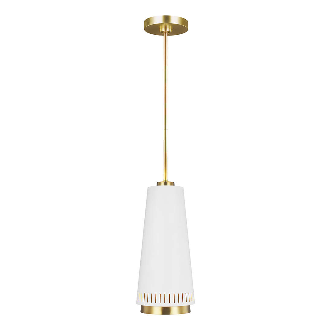 Carter 1 Light Pendant - Style A - Matte White Elstead