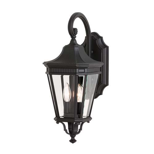 Check Cotswold Lane 2 Light Medium Wall Lantern - Black Elstead
