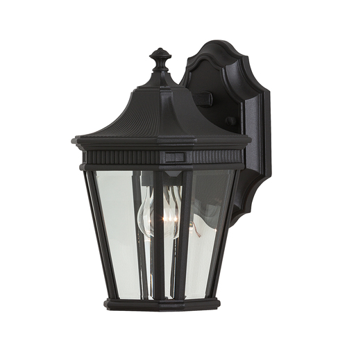Check Cotswold Lane 1 Light Small Wall Lantern - Black Elstead