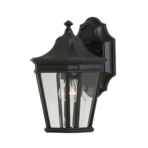 Cotswold Lane 1 Light Small Wall Lantern - Black Elstead small 0