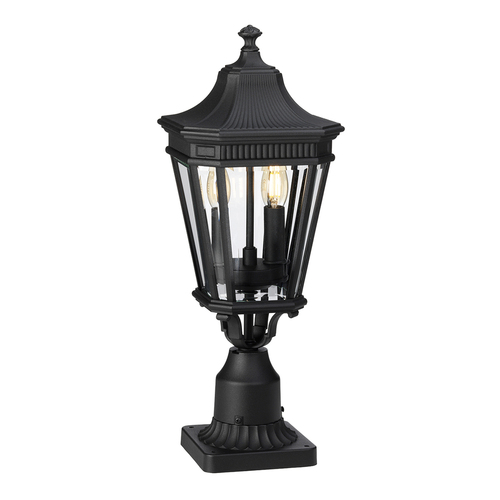Check Cotswold Lane 2 Light Medium Pedestal - Black Elstead